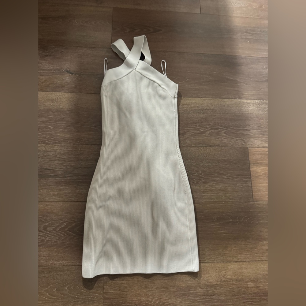 Babaton Ivory Backless Dress